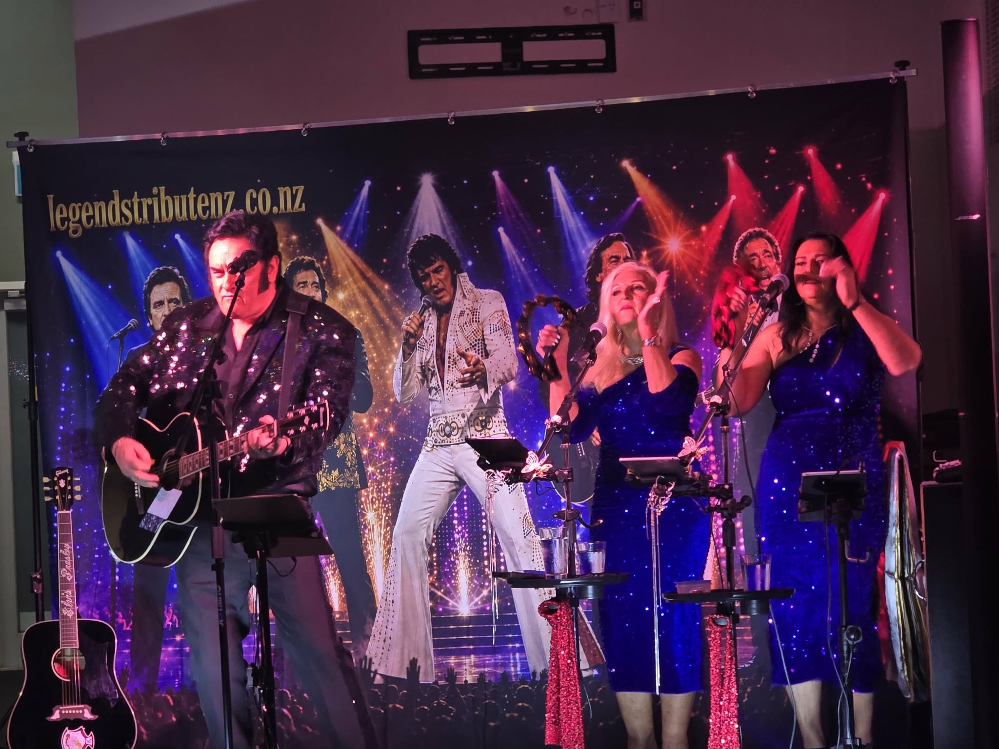 Trevor Needham and the Legends tribute band performing live on stage